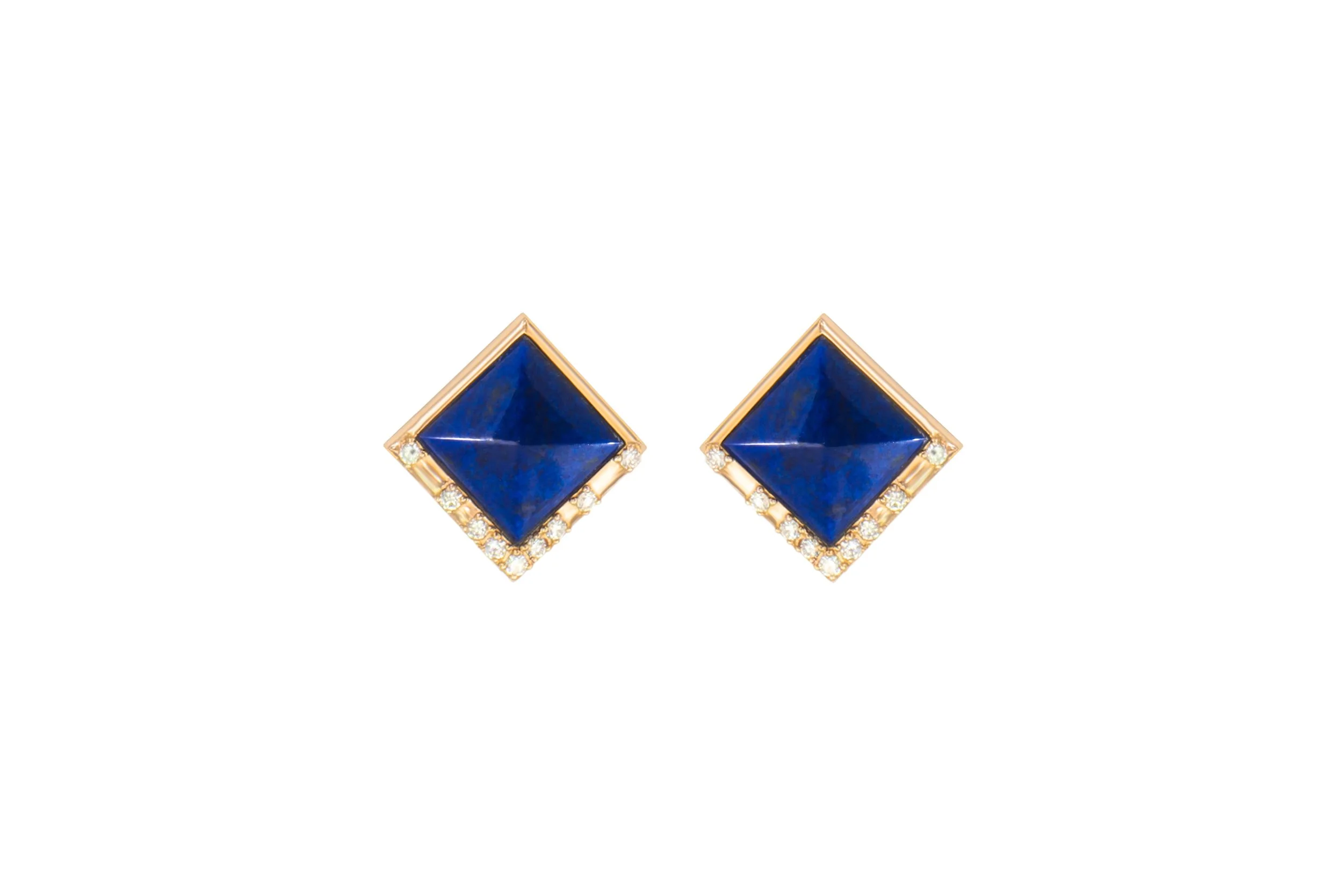 Lapis Lazuli and Diamonds 18kt yellow gold pendant Samarkand